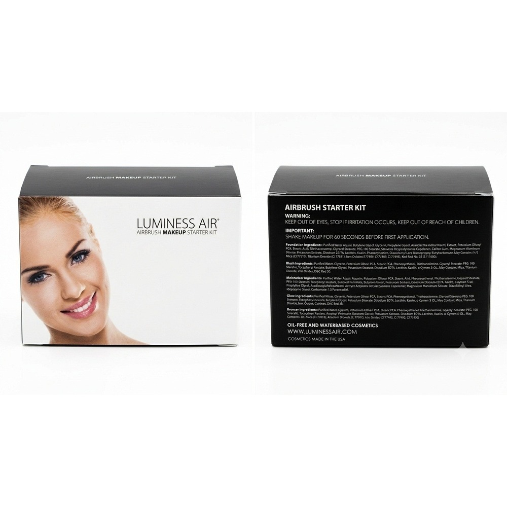 Luminess Air Airbrush Makeup Starter Kit Refill Set Oil-Free Water-Based USA
